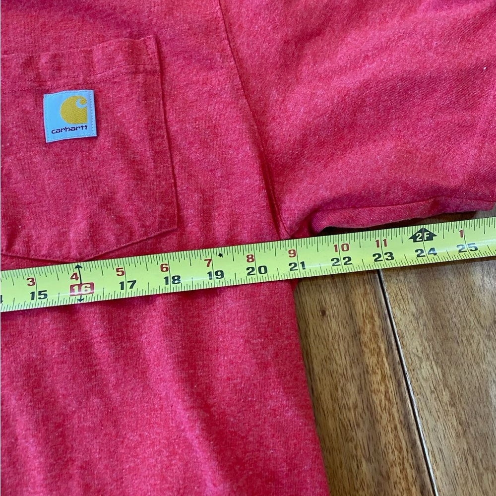 Carhartt Loose Fit Heathered Red Tee with Pocket - Picture 3 of 8